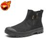 Weiche Sohle Herren Camouflage Sicherheitsstiefel Hoher Schaft Seitenreißverschluss Canvas Outdoor Angeln Dicke Sohle Rutschfest Abriebfest Stiefel