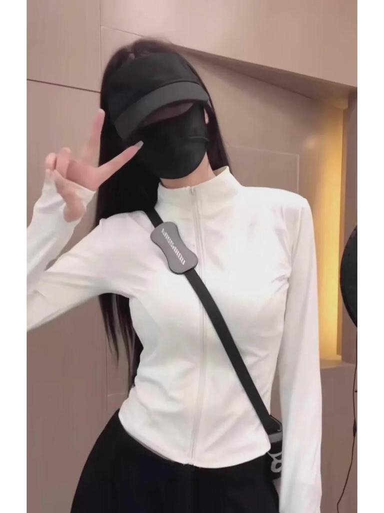 Високоякісний швидковисихаючий топ для йоги з довгим рукавом та захистом від УФ-променів