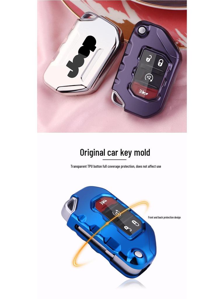 KAKTUS Kashi Ru Car Key Bag for 2018 Jeep Wrangler Key - Protective Cover