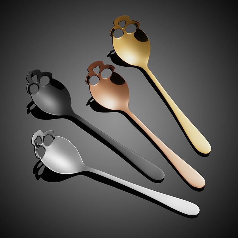 High-quality Skull Tea Spoon Stylish Stainless Steel Coffee Mixing Spoon
