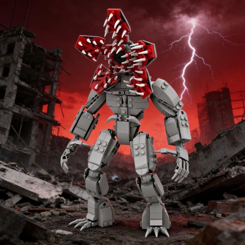 New Hit Tv Inspired Giant Carnivorous Plant Vecna Demogorgon Building Blocks 3D Stereo Assembly Model Creative Toy Decor