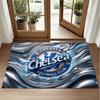 Chelsea FC Design Crystal Velvet Rug Soft Decorative Mat for Bedroom Entrance