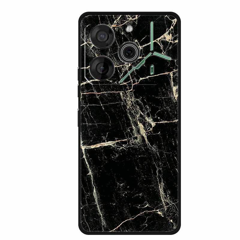 Black Silicone Case For Tecno Pova 6 Pro Phone Case Shockproof Soft Coque For Tecno Pova 6 Pro Back Cover Case Pova6 Pro Cartoon