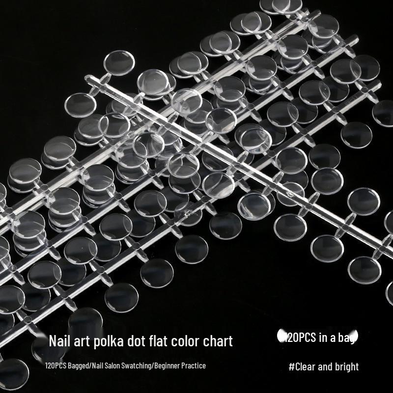 Farbdisplay-Board für Nail Art Gel-Lack mit Farbpunkt-Tabelle und Bohnen-Nagelspitzen