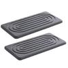2Pcs Natural Water Absorbent Stone Trays Bathroom Soap Dishes With Secure Design For Shower Sink And Counter Use
