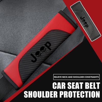 Car Seat Belt Cover Auto Styling Leather Safety Shoulder Protector Cover Accessories For Grand Cherokee Wrangler JK