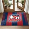Sydney Roosters Design Crystal Velvet Rug Soft Decorative Mat for Bedroom Entrance