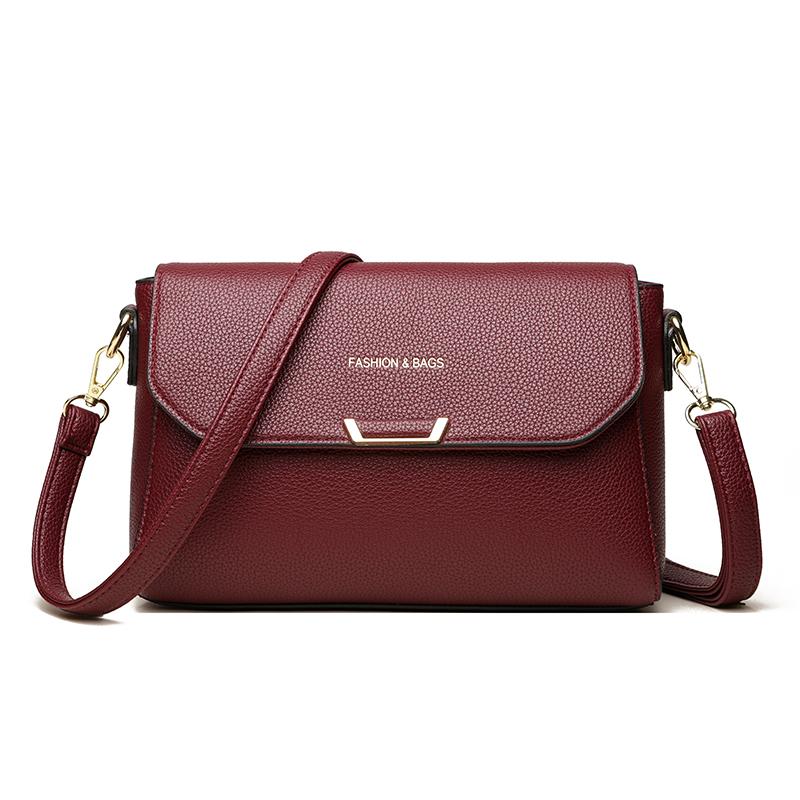 

New Fashi PU Leather Women Shoulder Bag Casual Crossbody Purse Handbag for Ladies Large Capacity Phe Pocket Trendy Gift Idea