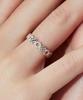 Helene Jewelry 925 Silver Cutting Circle Line Ball Miss Ring (Type D)