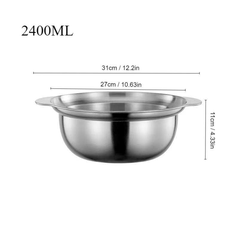 Stainless Steel Drain Basket Fruit Vegetable Washing Basin Rice Sieve Filter Kitchen Salad Egg Mixing Bowls Drainer Container
