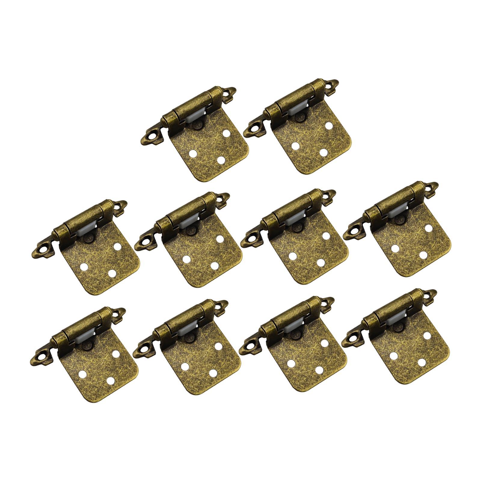 

10x Self Closing Hinges Easy to Install Furniture Hardware Accessories Face Mount Iron Spring Hinges Cabinet Door Hinges античный бронзовый