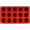 Red 18-Cavity Non-Stick Silicone Mini Canelé Mold Ice Cube Tray Cake Pan DIY Cookie Chocolate Mousse Pudding Mold Baking Tool