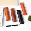 Pu Leather Pen Pencil Bag Pencil Holder Simple Pencil Case Pen Protective Bag Handmade Pen Sleeve Stationery Storage Pouch