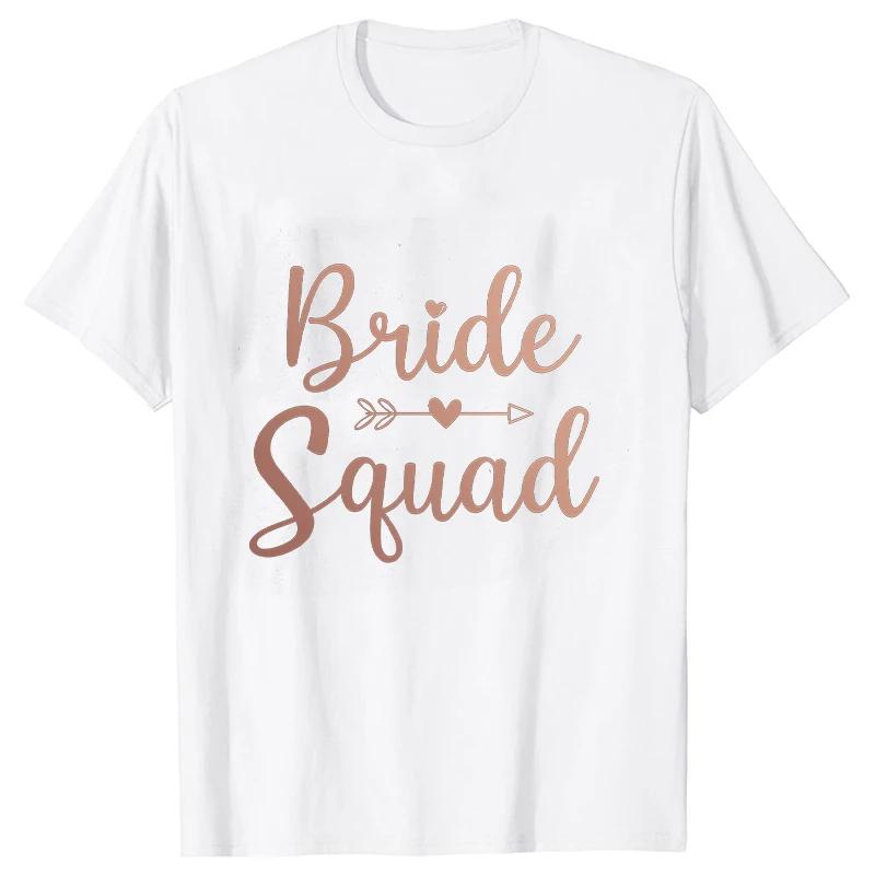 Verlobung Braut Hochzeit Party T-shirt Team Braut Kader Brautjungfer Tops Maid of Honour T-shirt Bachelorette Hen Party EVJF Tees