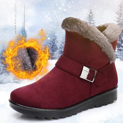 New Cloth Shoes Women's Large Warm Cotton Boots Middle Old Age Snow Boots Women's Mother Shoes Cotton Shoes