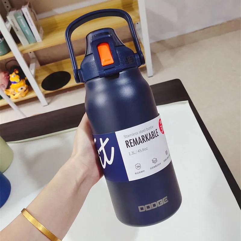 Large Capacity Thermo Bottle Portable Thermal Mug Thermos Water Bottle Tumbler Thermoses Outdoor Insulated Stainless Steel Cup