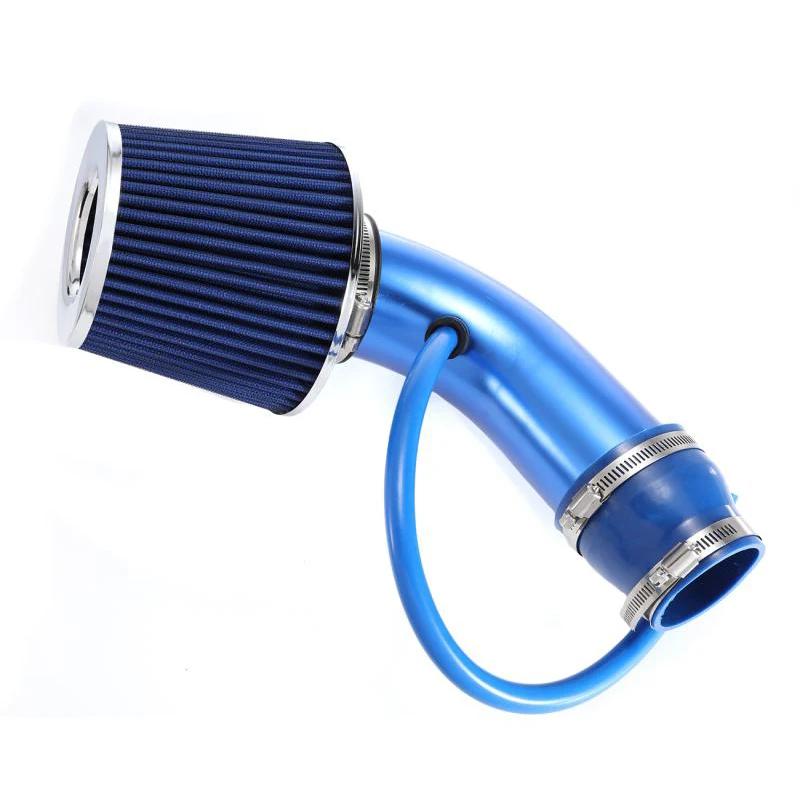 76mm 3 Inch Universal Car Air Intake Modified Kit Aluminum Air Intake Filter Tube Full Set Turbo Air Filter Cone High Flow