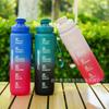 Water bottle gradual change simple cover direct drinking large capacity plastic cup outdoor sports kettle student portable sports water cup
