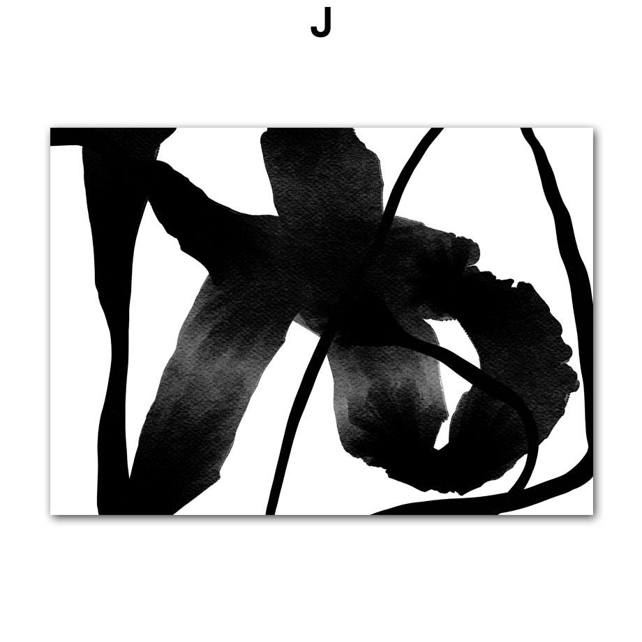 Nástěnná malba na plátně Čárová malba Obličej Tělo Černá Bílá Blok Abstraktní severské plakáty a tisky Nástěnné obrazy pro výzdobu obývacího pokoje