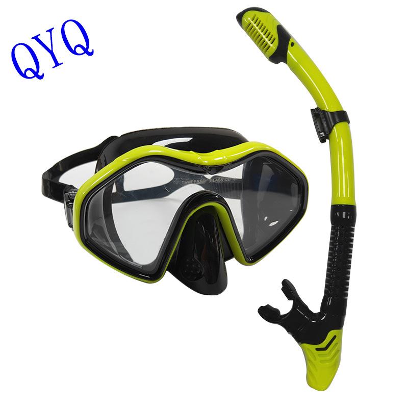 New diving goggles set, frog mirror silicone diving mask