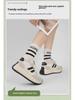 Women's 2024 Spring Celebrity Style Thick-Soled Dad Shoes - Trendy Height-Boosting Casual Sneakers