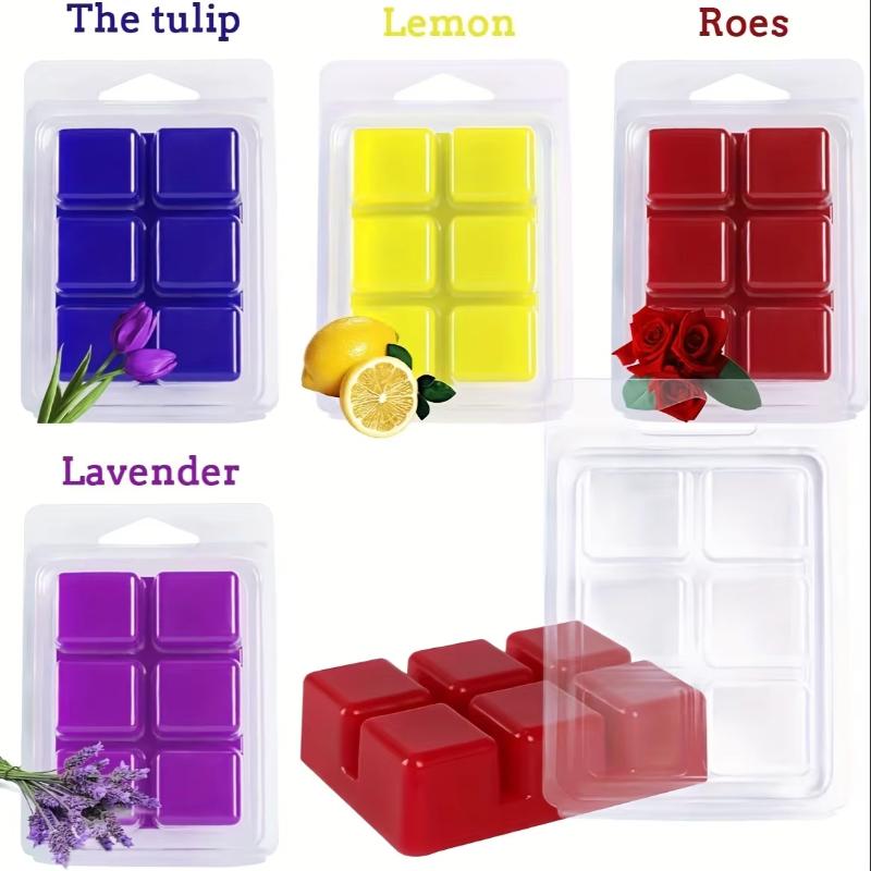 6/18/48Pcs Wax Melt Molds,Aromatherapy Candle Making Silicone Mold PVC Flip Plastic Box Square Paraffin Packing Box