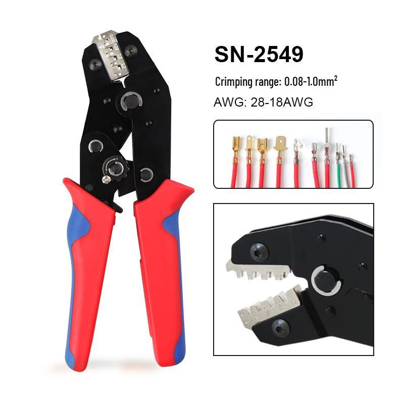 

SN-2549 Crimping Pliers for Dupont and Bare Terminal Connectors, 0.08-1mm²