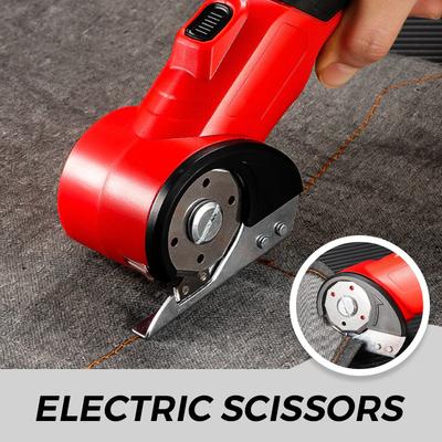 Rechargeable Cordless Electric Scissors Cardboard Cutter for Carpet Fabric Leather 5 Replacement Blades Fabric Cutting Machine