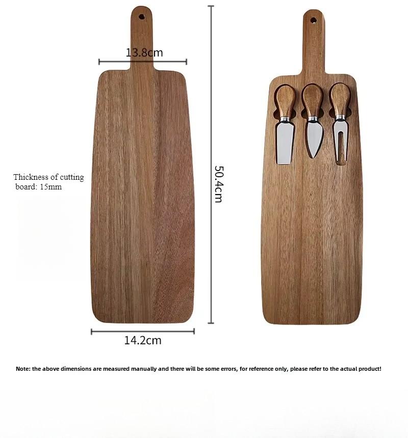 Acacia Cheese Plate Cover Cheese Knife Cheese Plate Steak Plate