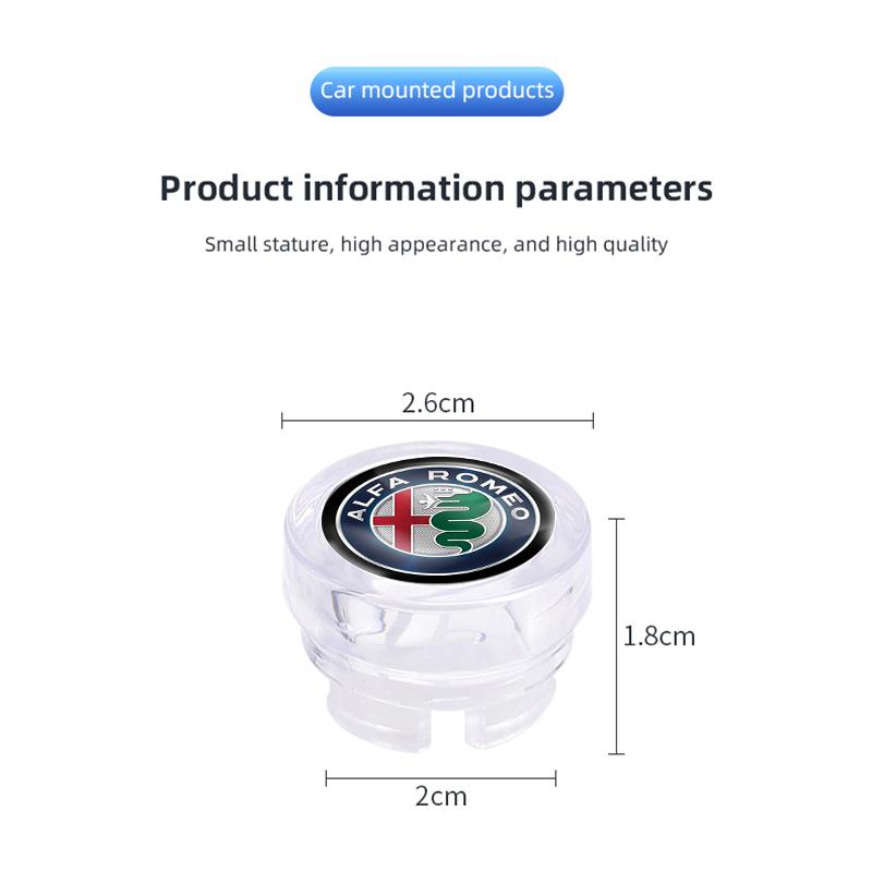 Car Cigarette Lighter Cover DustProof Decoration Cap For Alfa Romeo 147 159 Giulietta GT Volante Giulia 156 Tonale Mito Stelvio