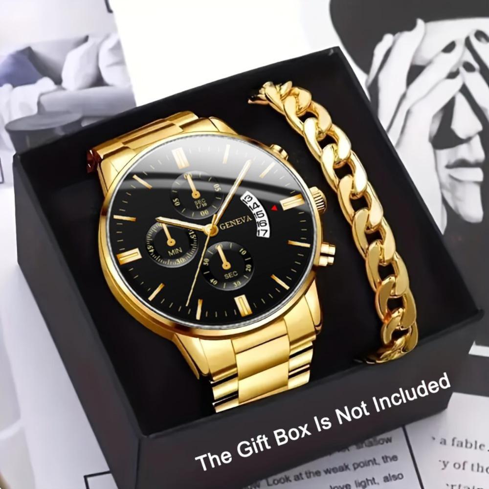 2-Piece Watch Men S Watch Steel Belt Watch Quartz Watch Sports Men S Watch Watch