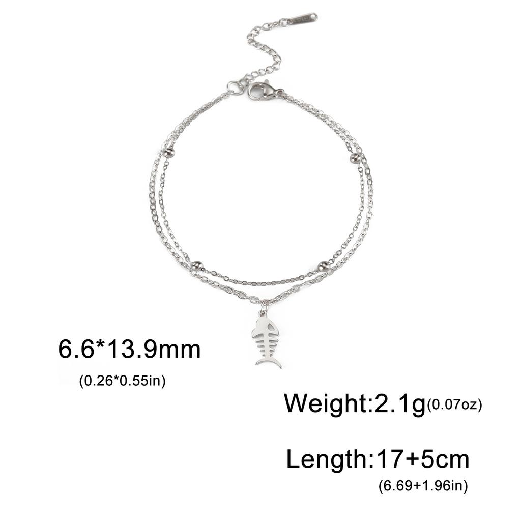 Cazador Cute Cat Kitten Head Bracelet for Women Stainless Steel Animal Double Chain Bracelet On Hand Jewelry Gift Wholesale 2026