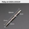 GOOD801 Electric Phillips Head Screwdriver Bit, 5mm Shank, 3mm Magnetic, 60mm Length