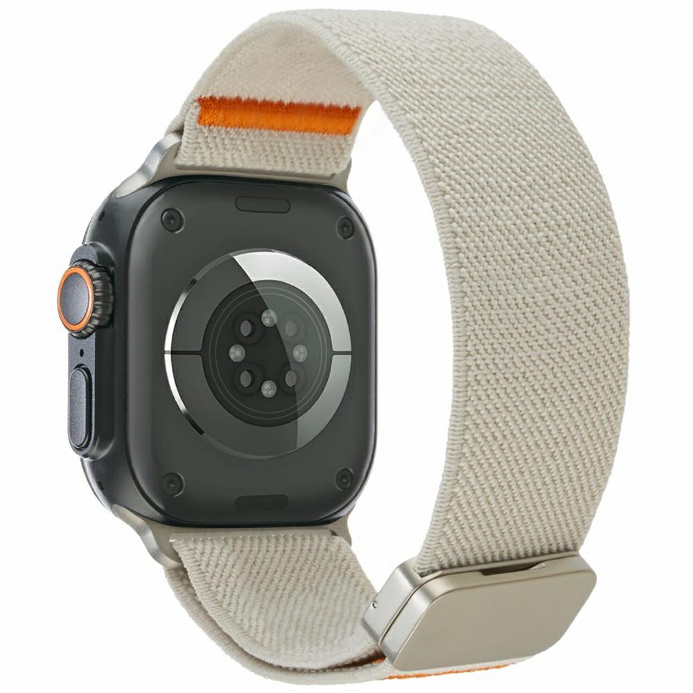 

Ремешок для Apple Watch Series 10 9 8 7 SE 6 5 4 3 2 1 42 мм 41 мм 40 мм 38 мм Эластичный плетеный нейлоновый ремешок с магнитной застежкой Starlight