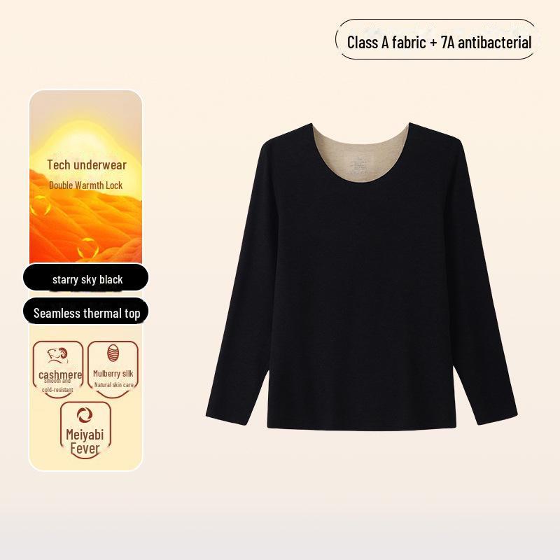 7A Antibacterial Delong Thermal Underwear: Unisex Silk Cashmere Bottoming Suit for Autumn
