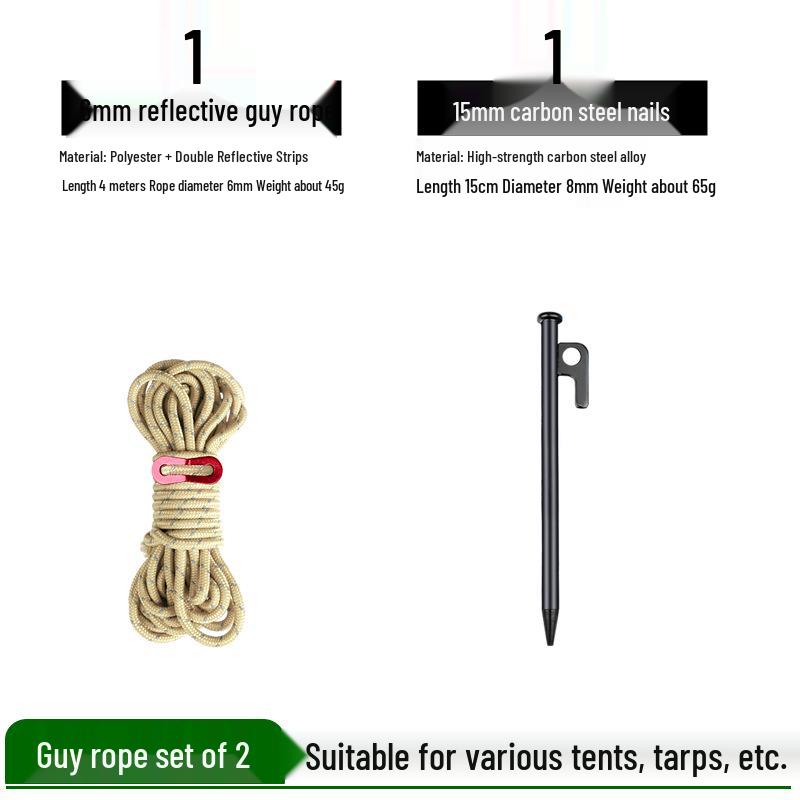 Heavy-Duty Steel Ground Stakes for Camping, Tent, Snow, Beach, Canopy, and Grass