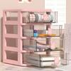 Multifunctional Desktop Storage Drawer Box with Pen Holder and Hair Accessories Storage Rack, Multi-layer Jewelry Box