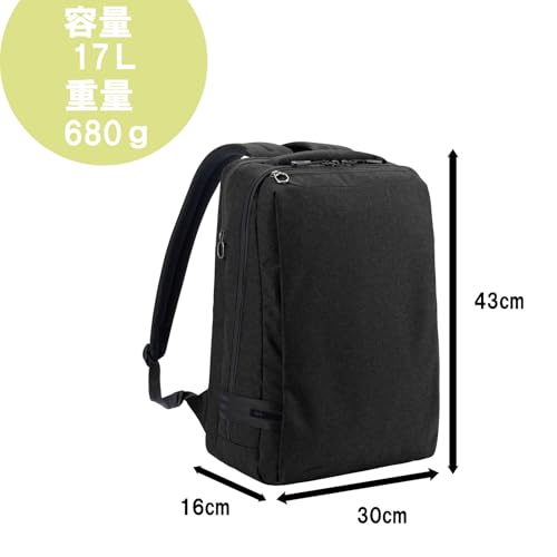 Ace Gene Hover Light 2 Business Backpack, Holds B4 Size and 15.6-inch PC, 17L, 680g, No. 67616