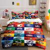 "Bunte NHL-Teamlogos Sammlung" Bettwäsche-Set Bettbezug Kissenbezüge (1* Bettbezug 2* Kissenbezüge Decke Nicht Enthalten)