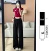 Women's Summer 2025 High-Waisted Gray Joggers - Thin, Loose, Ice Silk, Narrow-Leg Pants