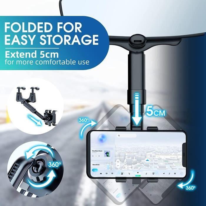 Phone Holder - JYFKINN - Car Rearview Mirror - 360° Rotatable - Multifunctional - Secure