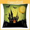 Premium Cotton Linen Halloween Pattern Throw Pillow Case Cover For A Versatile And Cozy Living Space