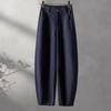 Women's High-Waist Ramie Blend Loose Casual Pants