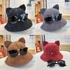Cute Cartoon Bear Hat Women Sunglasses Spring Summer Sunshade Fishing Hat Men Outdoor Climbing Fishing Trendy
