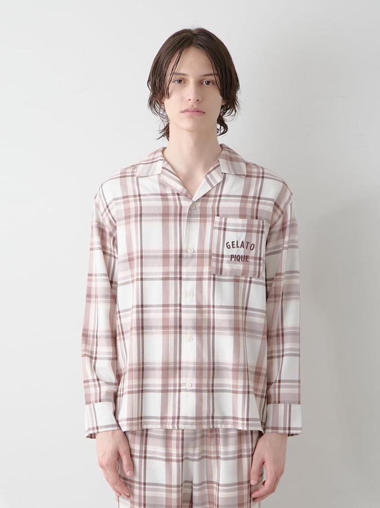 Gelato Pique HOMME Trendy Check Pattern Shirt PMFT254997BRWL