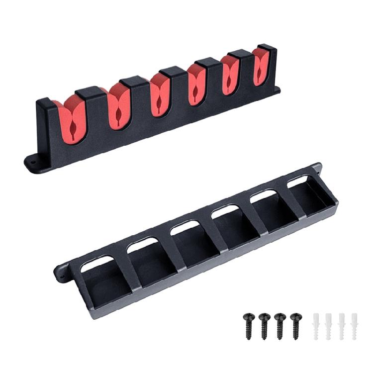 Vertical Pole Rack 6-Rod Fishing Rod Holders for Garage, Cabin and Basement