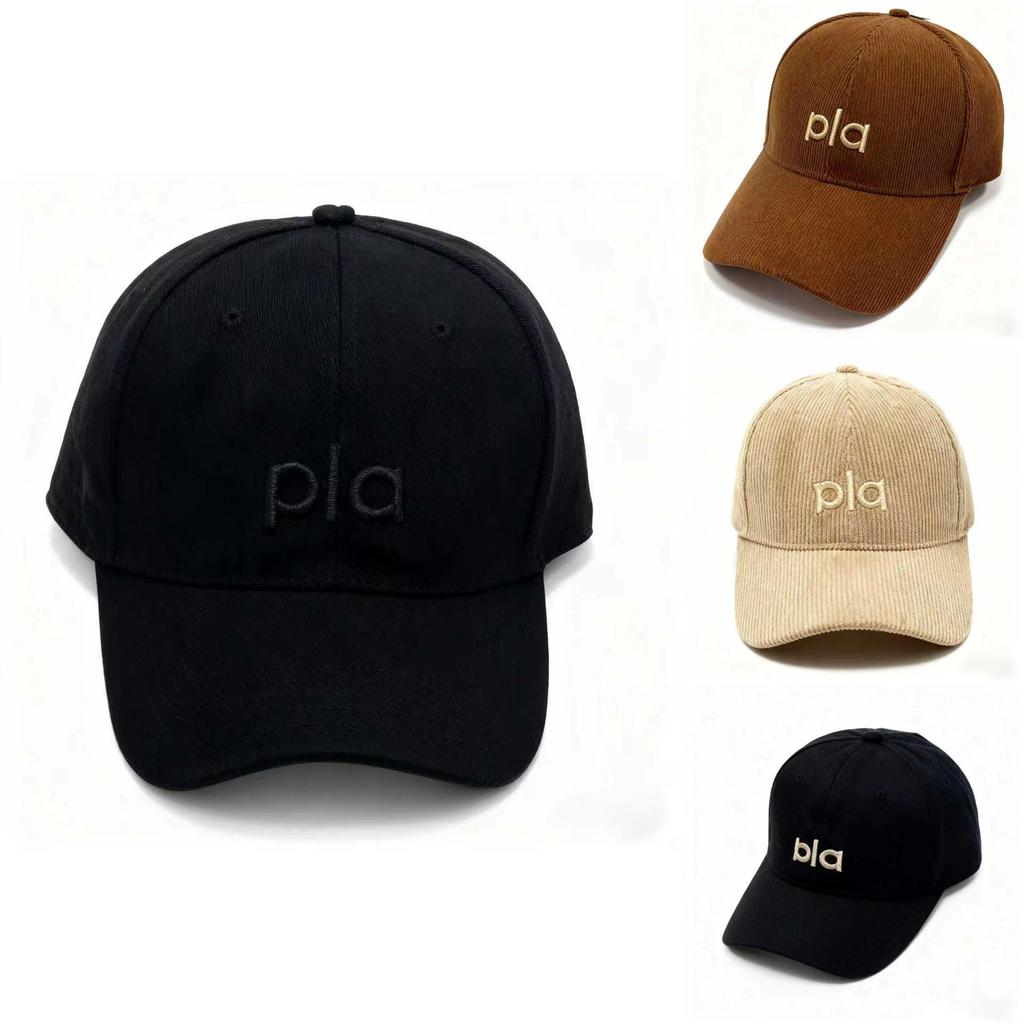 Corduroy Baseball Cap With Embroidered Letters For Sun Protection And Casual Style
