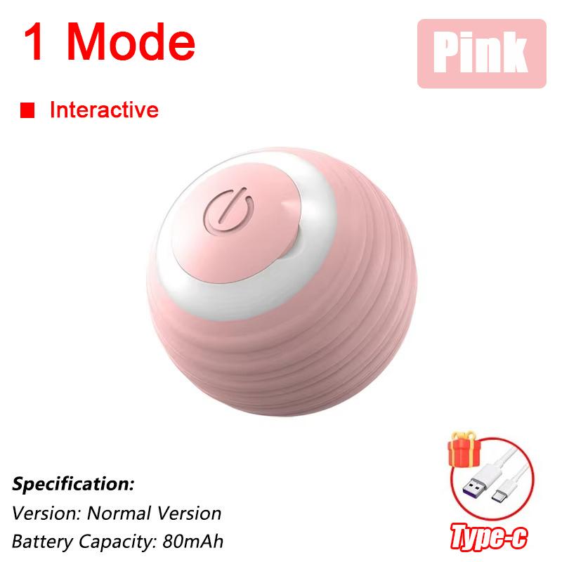 Upgraded Cat Interactive Ball Toys Infrared Automatic Rolling Ball Tail Rechargeable Smart Pet Toy Cat Training Imitate Mouse