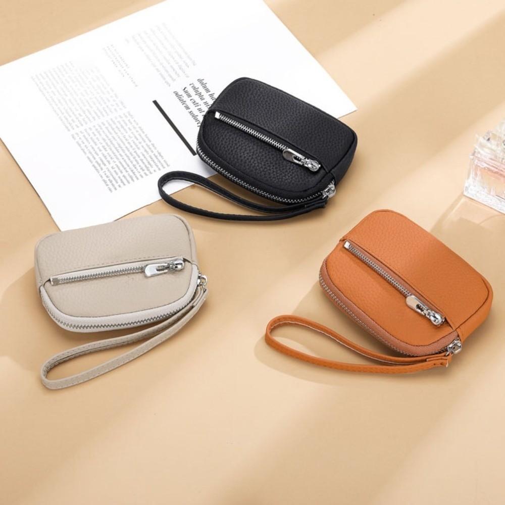 Portable PU Leather Women Wallet Purse Card Bag Coin Purse Zipper Mini Key Bag Outdoor