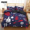 Fashion Sleep Bedding Collection Makeup Cosmetic Theme Bedspread Cover Polyester Perfume Lipstick Nail Polish Brush Print Pattern Quilt Cover King